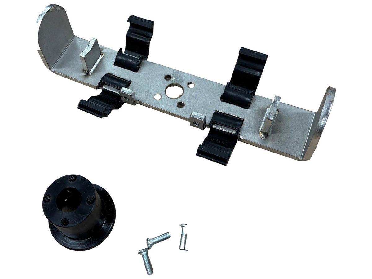 8 Inch Caulk Spreader Head Kit for Flip 'N' Spread nozzles on 2 inch diameter sausage & bulk guns, disassembled