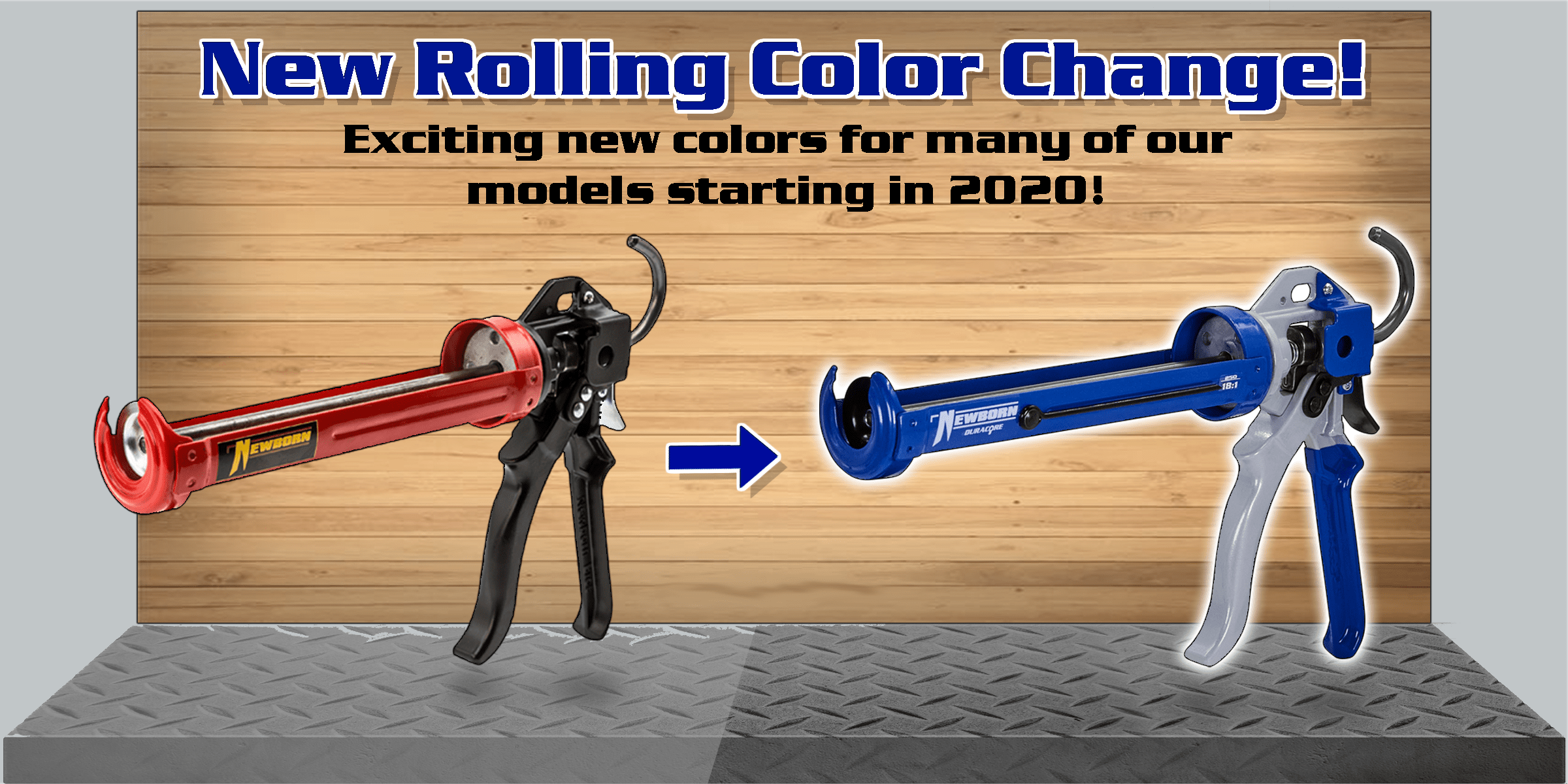 Newborn Caulk Guns, New Rolling Color Change!
