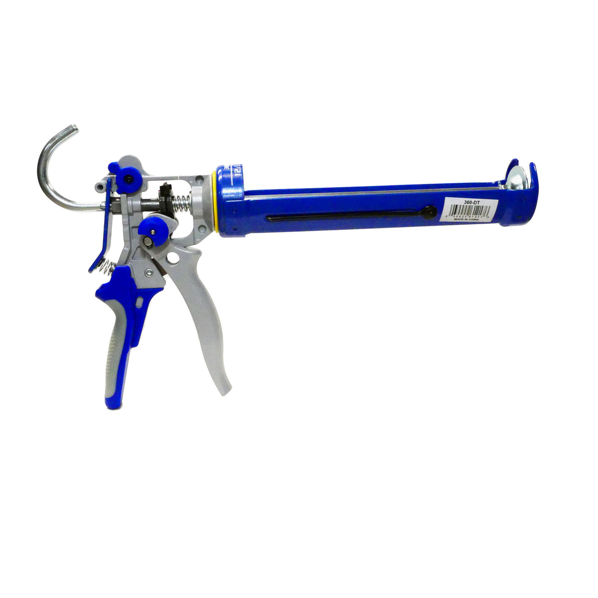 Newborn 360-DT dual thrust caulking gun on a white background, 0 degree view