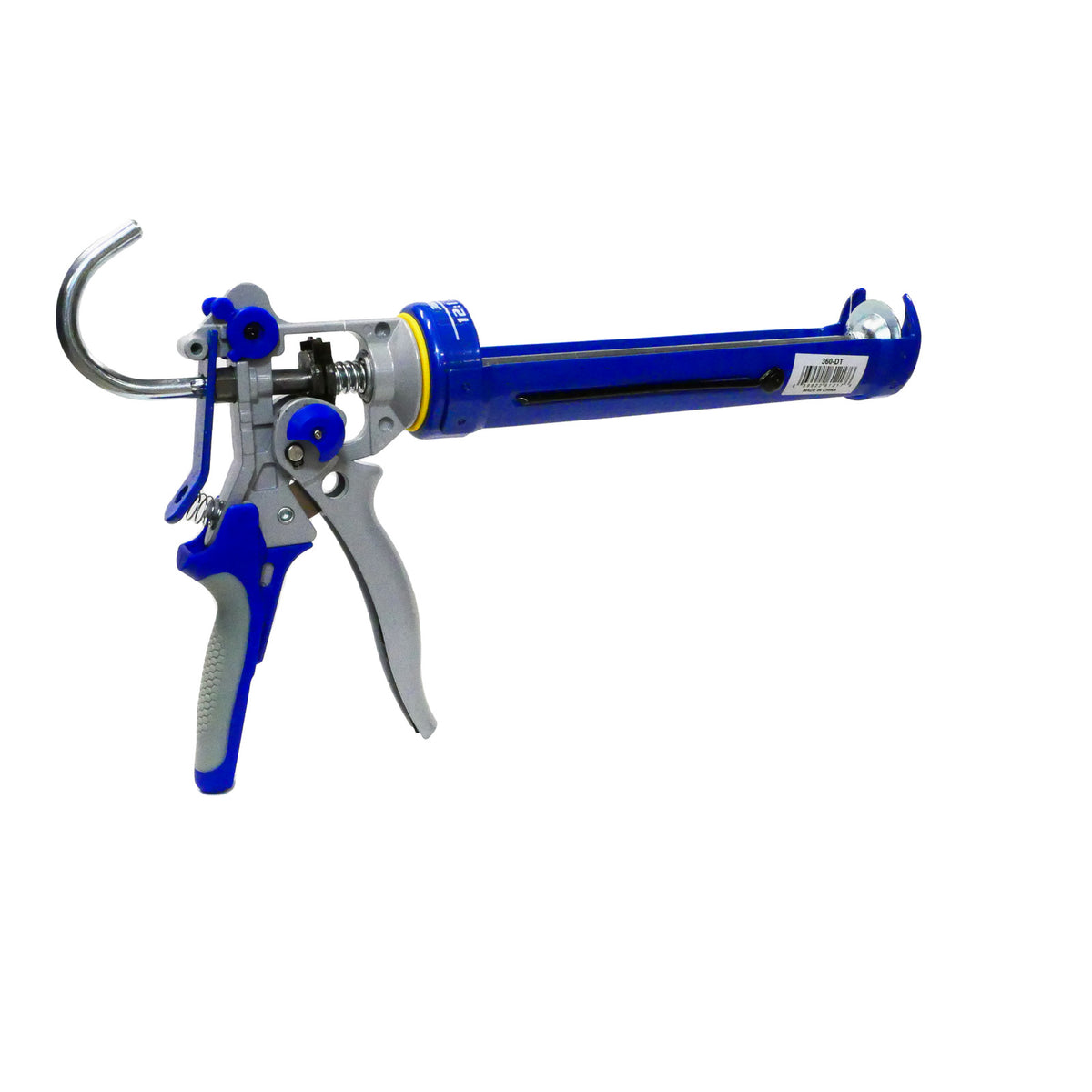 Newborn 360-DT dual thrust caulking gun on a white background, 20 degree view