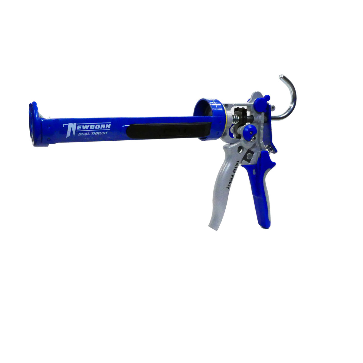 Newborn 360-DT dual thrust caulking gun on a white background, 200 degree view