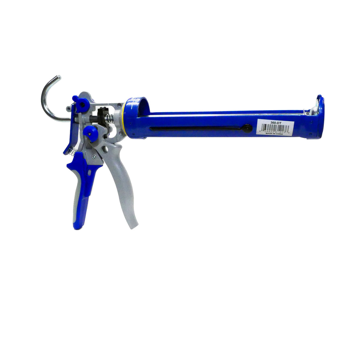 Newborn 360-DT dual thrust caulking gun on a white background, 340 degree view