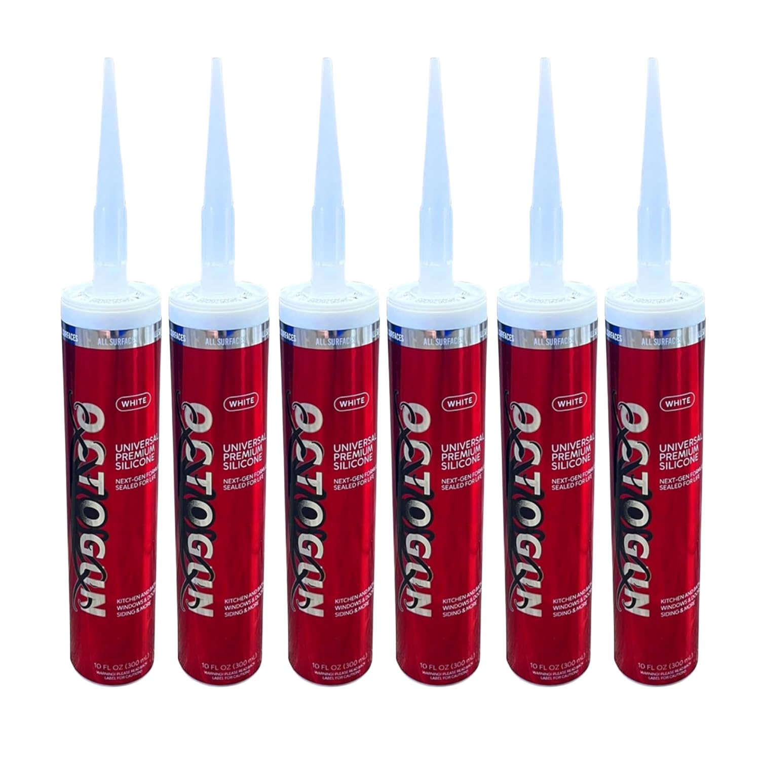 Octogun Silicone, White — 6-Pack