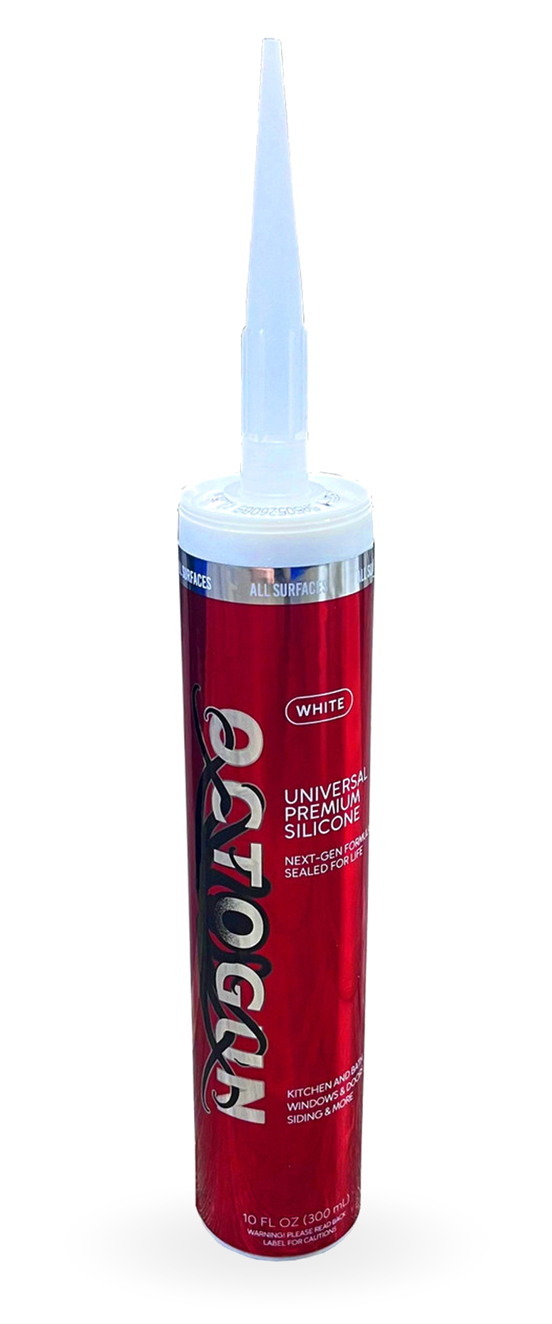 Octogun Kitchen & Bath Silicone in White, 10 fl oz cartridge