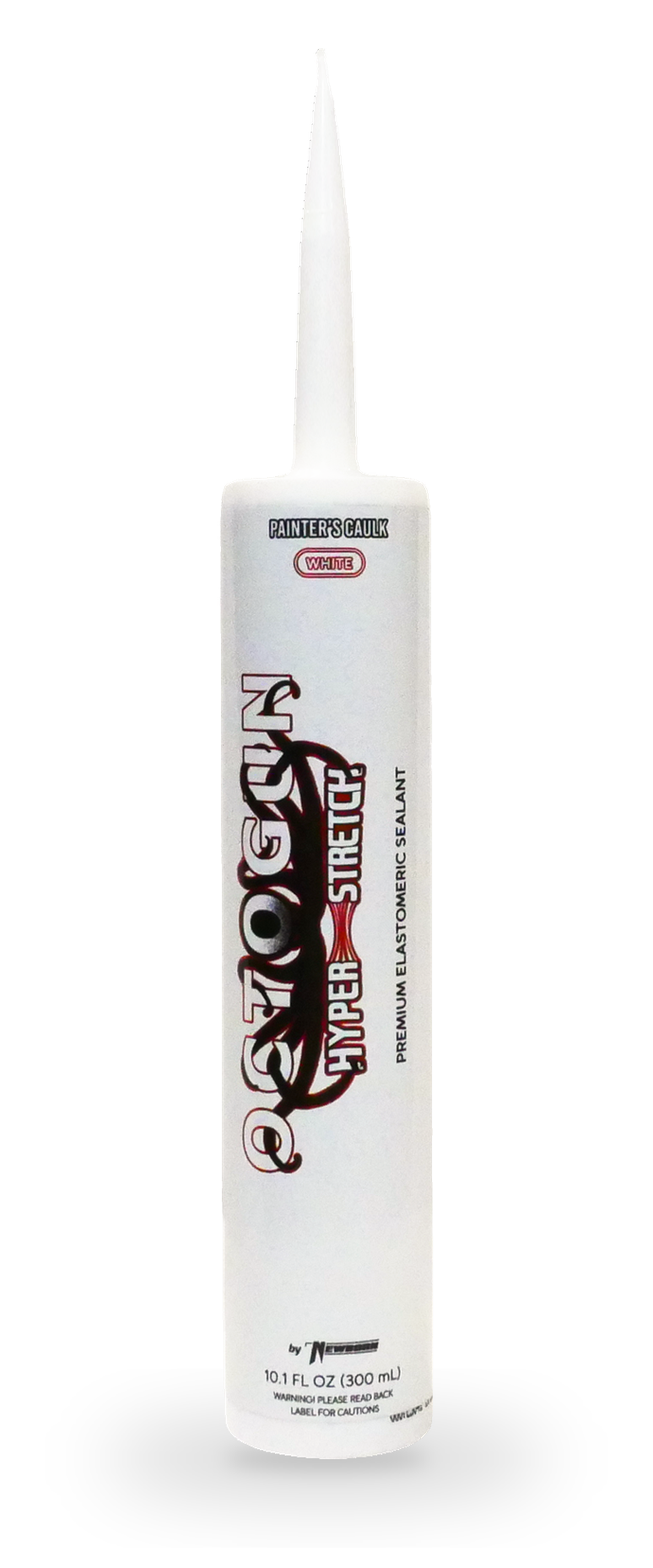 Octogun All Purpose Hyper Stretch premium paintable acrylic latex sealant, white, 10 fl oz cartridge