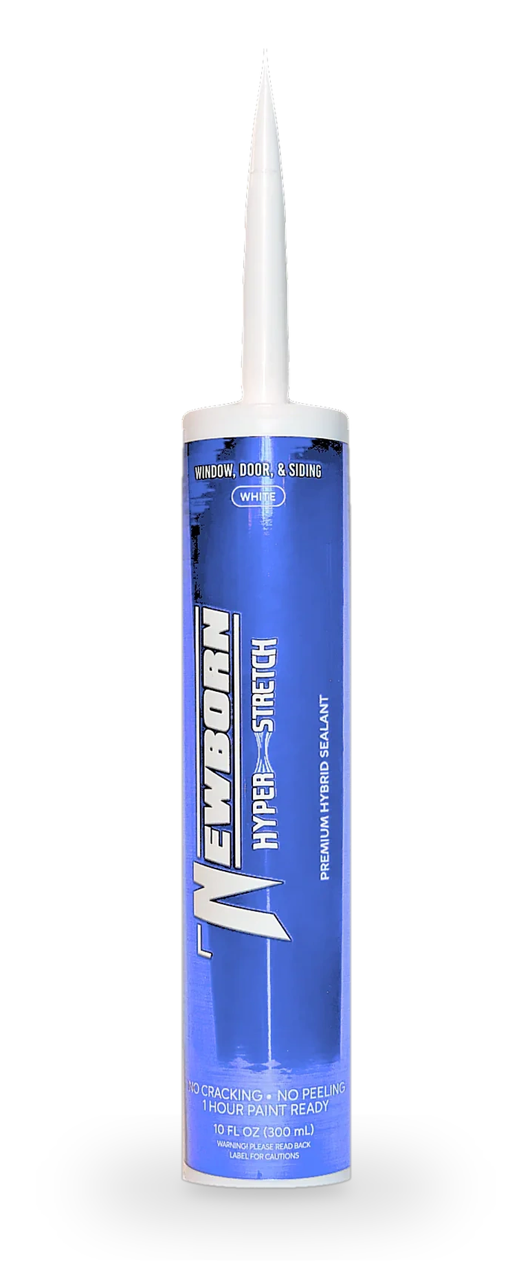 Newborn Window, Door & Siding Hyper Stretch premium hybrid sealant, white, 10 fl oz cartridge